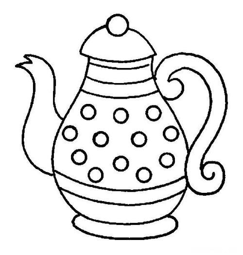 日常生活用品茶壶的简笔画画法